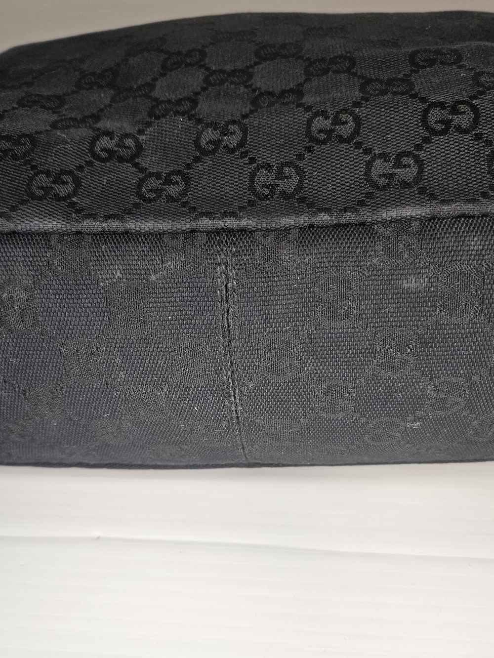 Authentic Gucci Black GG Canvas Horsebit Hobo Shoulder Bag Medium - Picture 8 of 16